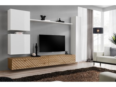 Модулна секция Switch 8 (бяло/дъб вотан)